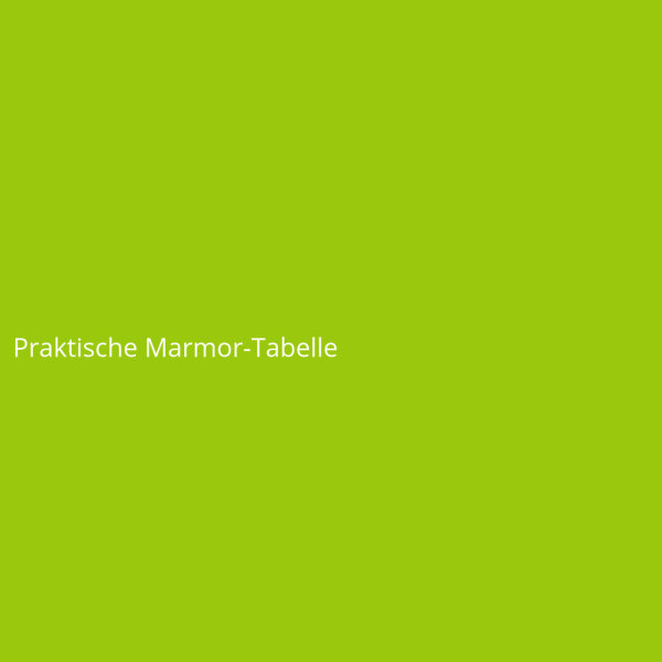 Praktische Marmor-Tabelle