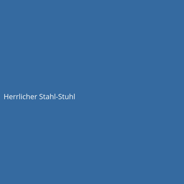 Herrlicher Stahl-Stuhl